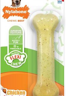 Nylabone FlexiChew Chicken Flavored Dog Chew Toy, Medium