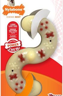 Nylabone DuraChew S-Shape Bacon Flavored Dog Chew Toy, X-Large