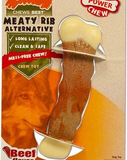 Nylabone DuraChew Meaty Rib Bone Alternative Beef Flavored Dog Chew Toy, Giant