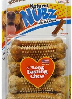 Nylabone Edibles Natural Nubz Chicken Flavor Dog Chew, Small, 8 count