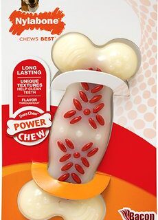 Nylabone DuraChew Action Ridges Bacon Flavored Dog Chew Toy, Medium