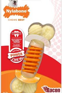 Nylabone PRO Action Dental Power Chew Bacon Flavored Dog Chew Toy, Small