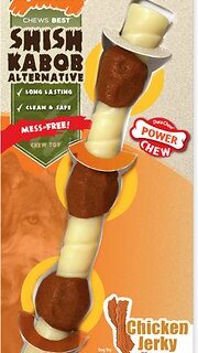 Nylabone Shish Kabob Alternative Power Chew Chicken Jerky Flavored Dog Chew Toy, Souper