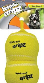 Nylabone Power Play Tennis Ball Gripz Dog Toy, Large, 2 count