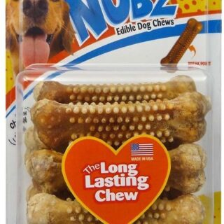 Nylabone Edibles Natural Nubz Chicken Flavor Dog Chew, Small, 8 count