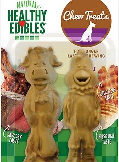 Nylabone Natural Healthy Edibles Beef, Chicken, Bacon & Lamb Flavor Grain-Free Dog Treats, 2 count