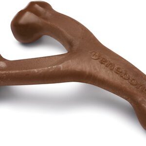 Benebone Peanut Butter Flavor Wishbone Tough Dog Chew Toy, Large