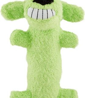 Multipet Loofa Dog The Original Squeaky Plush Dog Toy, Color Varies, Mini