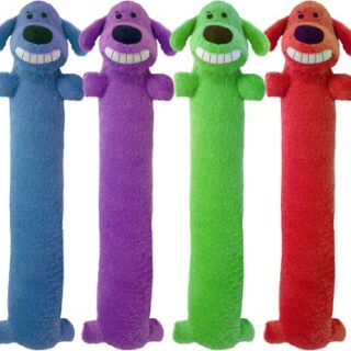 Multipet Loofa Dog The Original Squeaky Plush Dog Toy, Color Varies, Jumbo