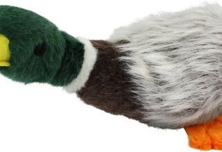 Multipet Migrator Bird Mallard Squeaky Plush Dog Toy, Large