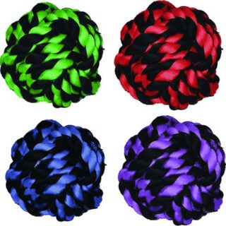 Multipet Nuts for Knots Ball Dog Toy, Color Varies, Medium