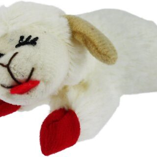 Multipet Lamb Chop Plush Cat Toy with Catnip