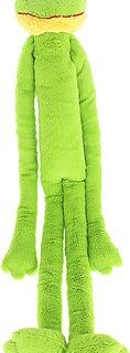 Multipet Swingin Slevins Squeaky Plush Dog Toy, Frog