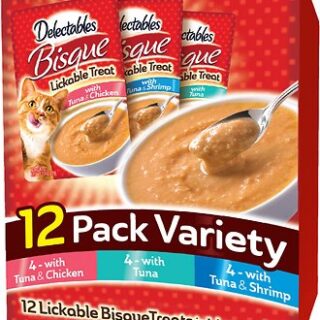 Hartz Delectables Bisque Variety Pack Lickable Cat Treats, case of 12