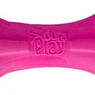 Hartz Dura Play Bone Squeaky Latex Dog Toy, Color Varies, Large