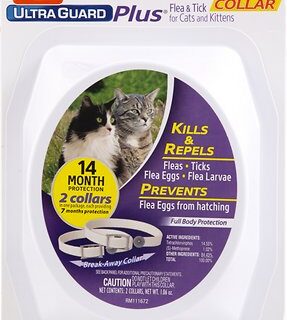 Hartz UltraGuard Plus Flea and Tick Collar for Cats, 2 Collars (14-mos. supply)