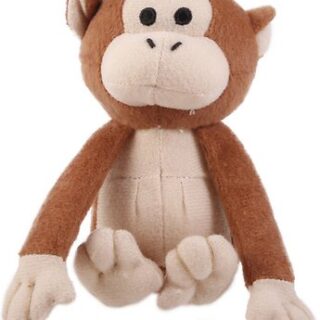 Hartz Tiny Dog Jungle Squeaky Plush Dog Toy, Character Varies