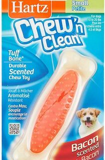 Hartz Chew 'n Clean Tuff Bone Tough Dog Chew Toy Toy, Color Varies, Small