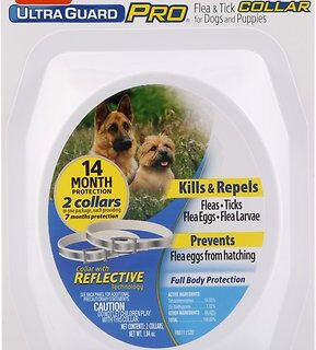 Hartz UltraGuard Pro Reflecting Flea and Tick Collar for Dogs and Puppies, 2 Collars (14-mos. supply)